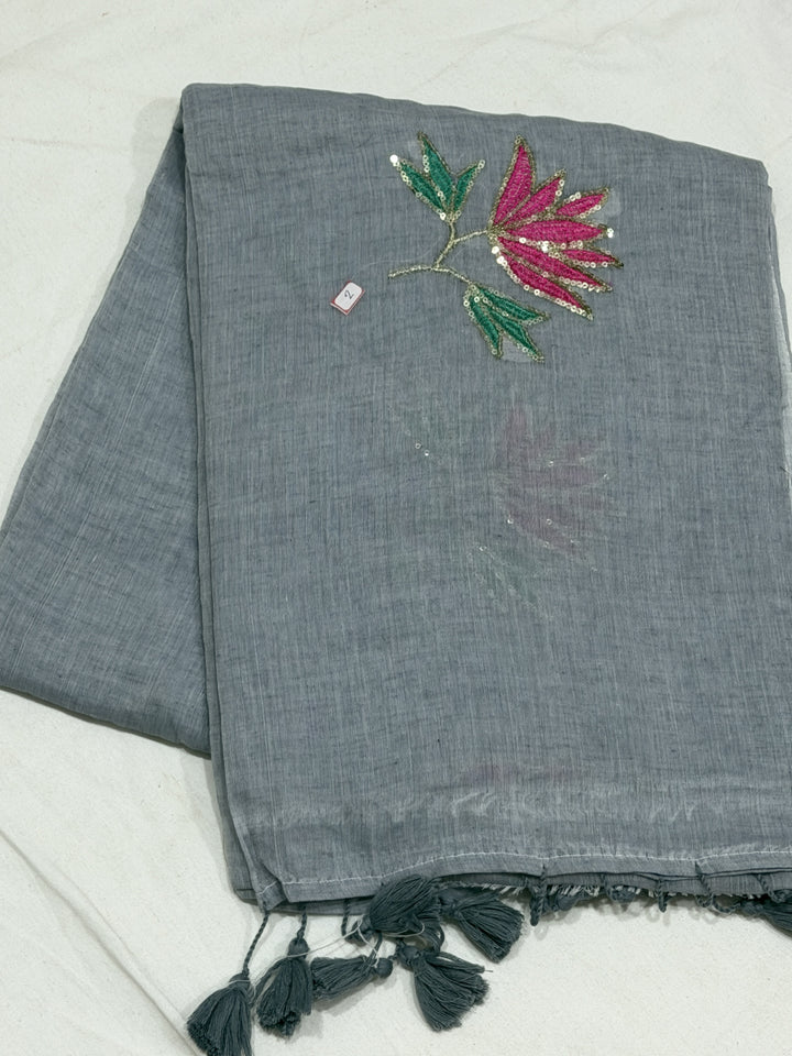 Assorted 120 Count Mul Cotton Saree (DHN-507)