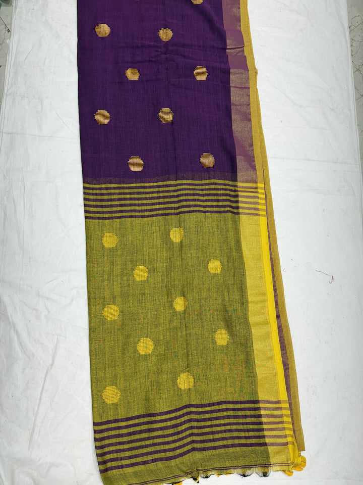 Ball Cotton Khadi Cotton Saree (DHN-490)