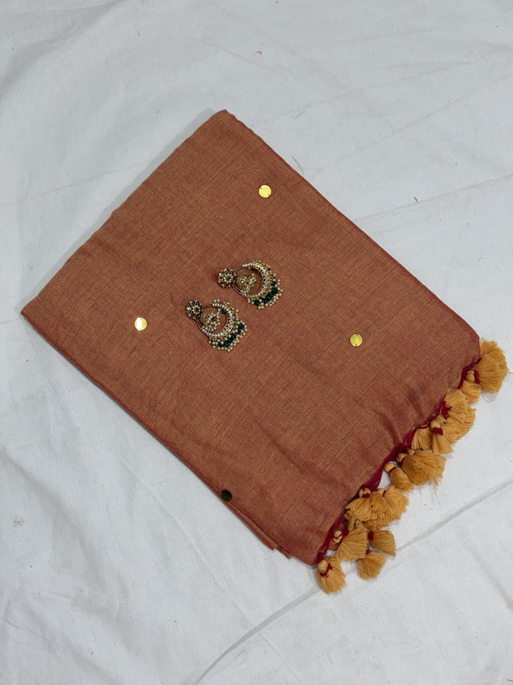 Mirror Khadi Cotton Saree (DHN-500)