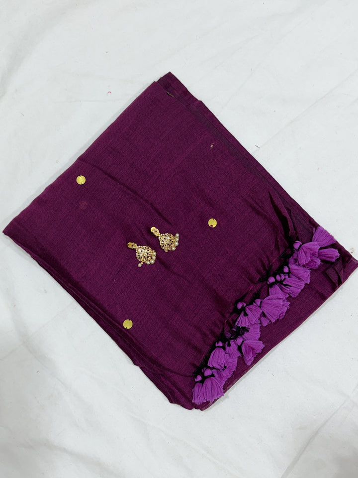 Mirror Khadi Cotton Saree (DHN-500)