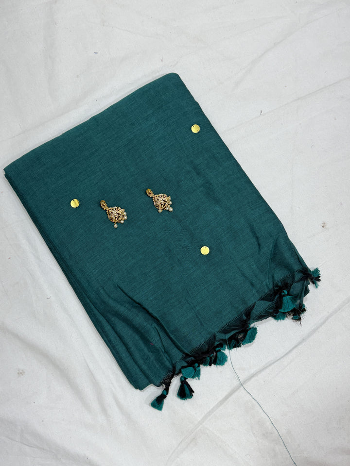 Mirror Khadi Cotton Saree (DHN-500)