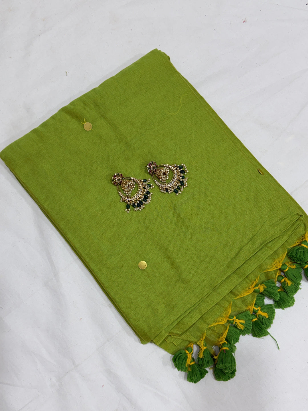 Mirror Khadi Cotton Saree (DHN-500)