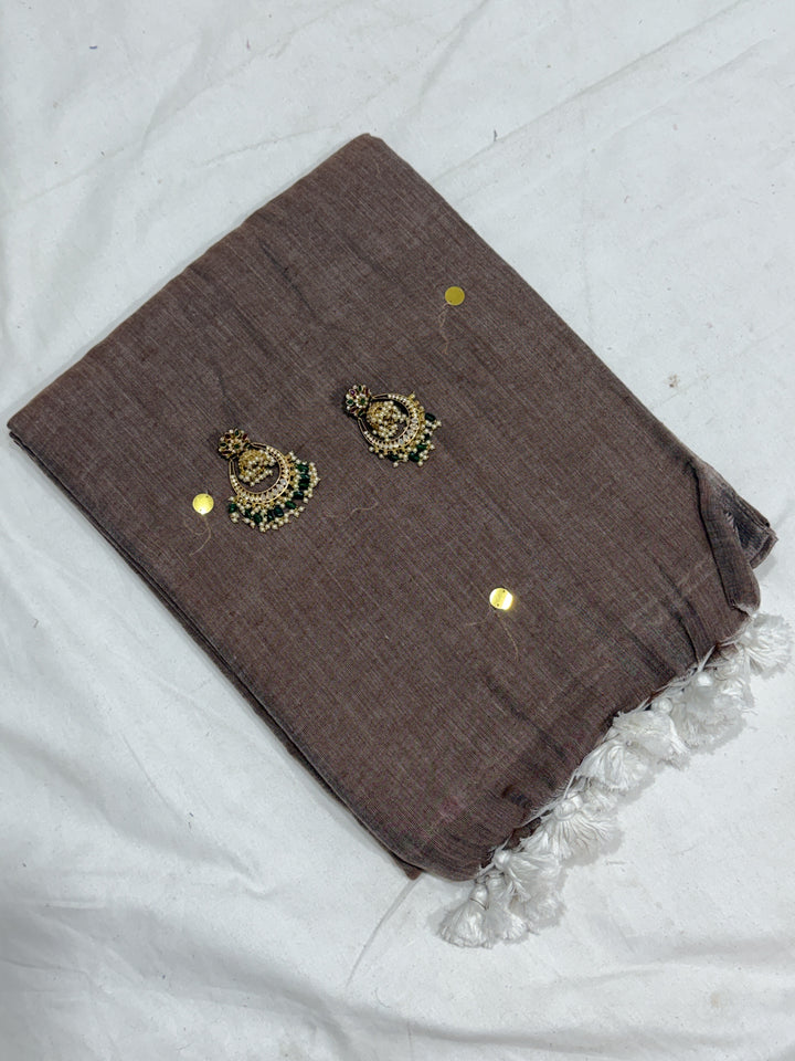 Mirror Khadi Cotton Saree (DHN-500)