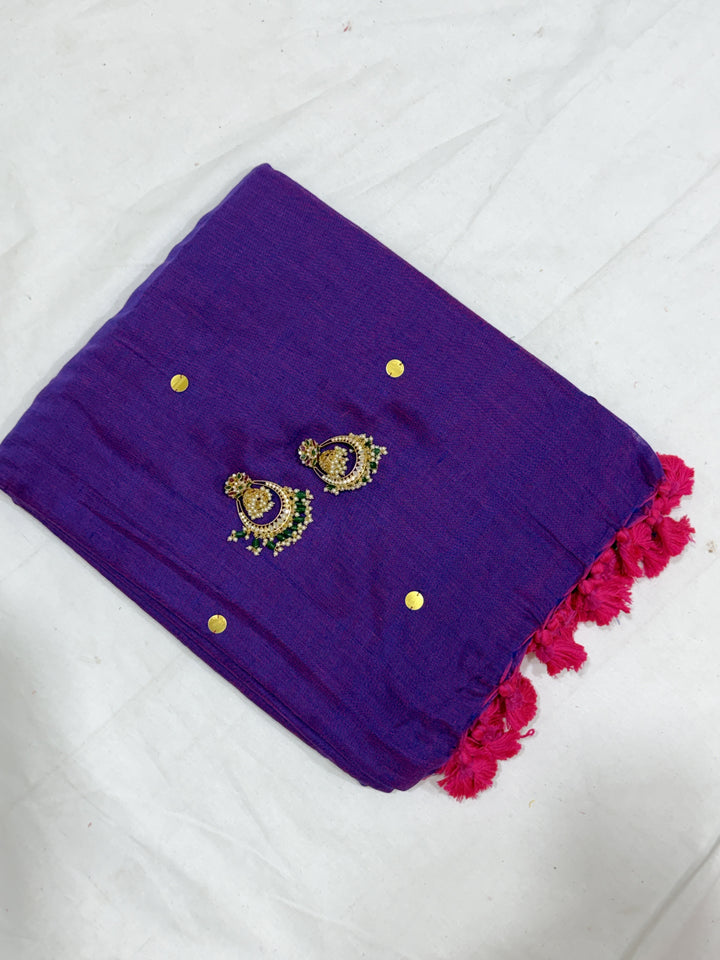 Mirror Khadi Cotton Saree (DHN-500)