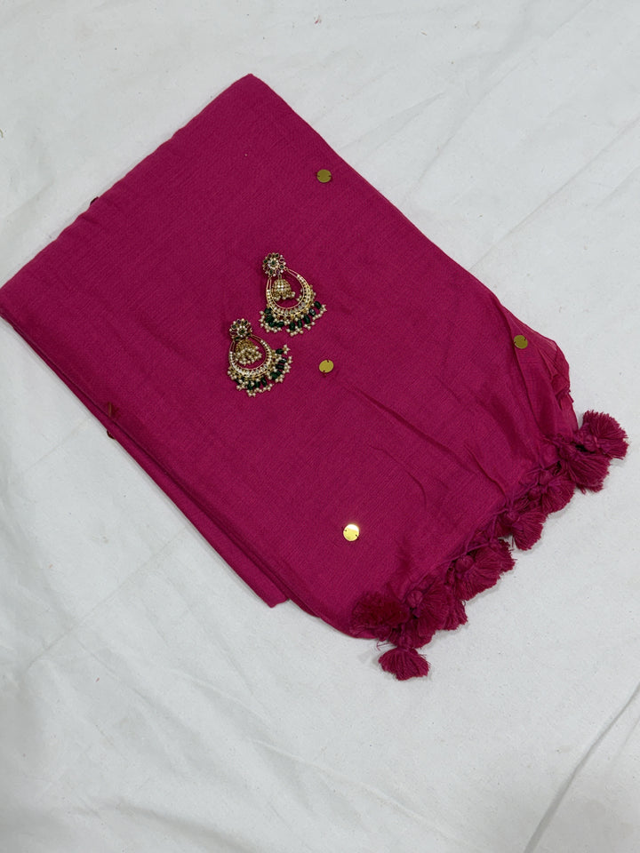 Mirror Khadi Cotton Saree (DHN-500)