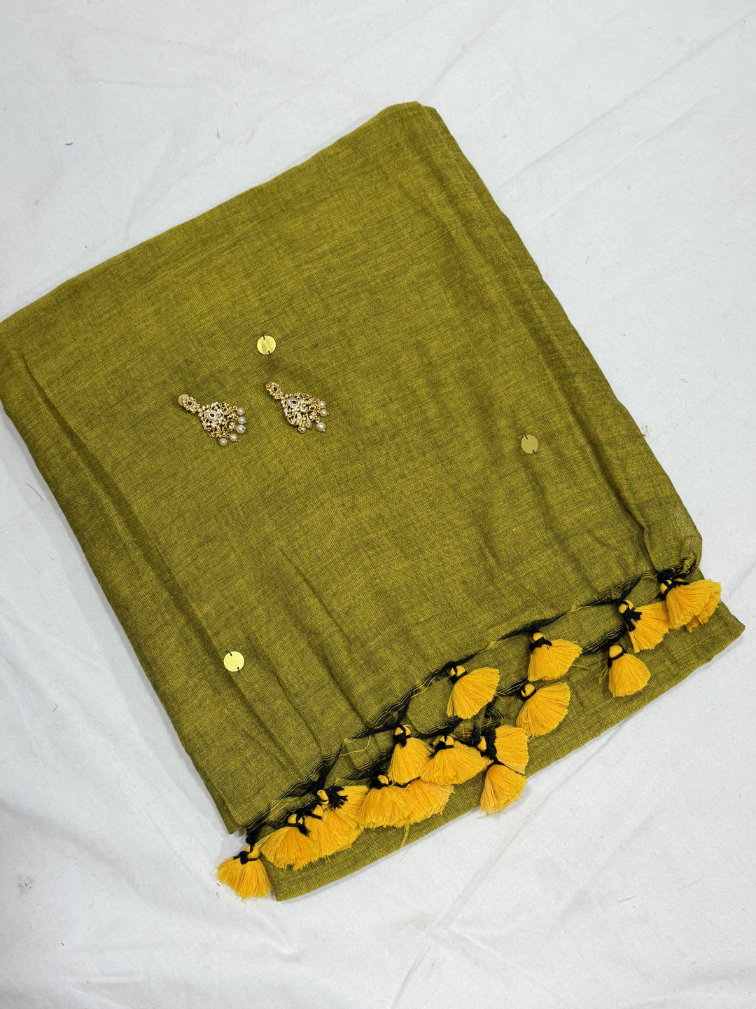 Mirror Khadi Cotton Saree (DHN-500)