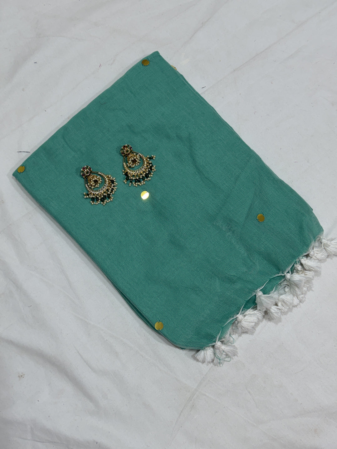 Mirror Khadi Cotton Saree (DHN-500)