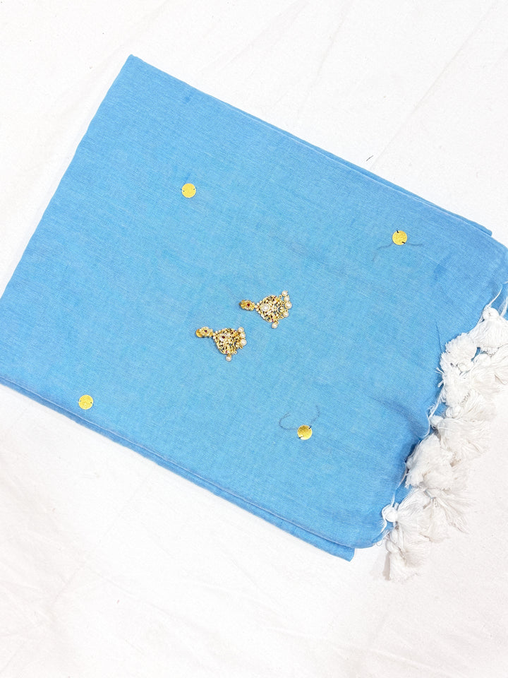 Mirror Khadi Cotton Saree (DHN-500)