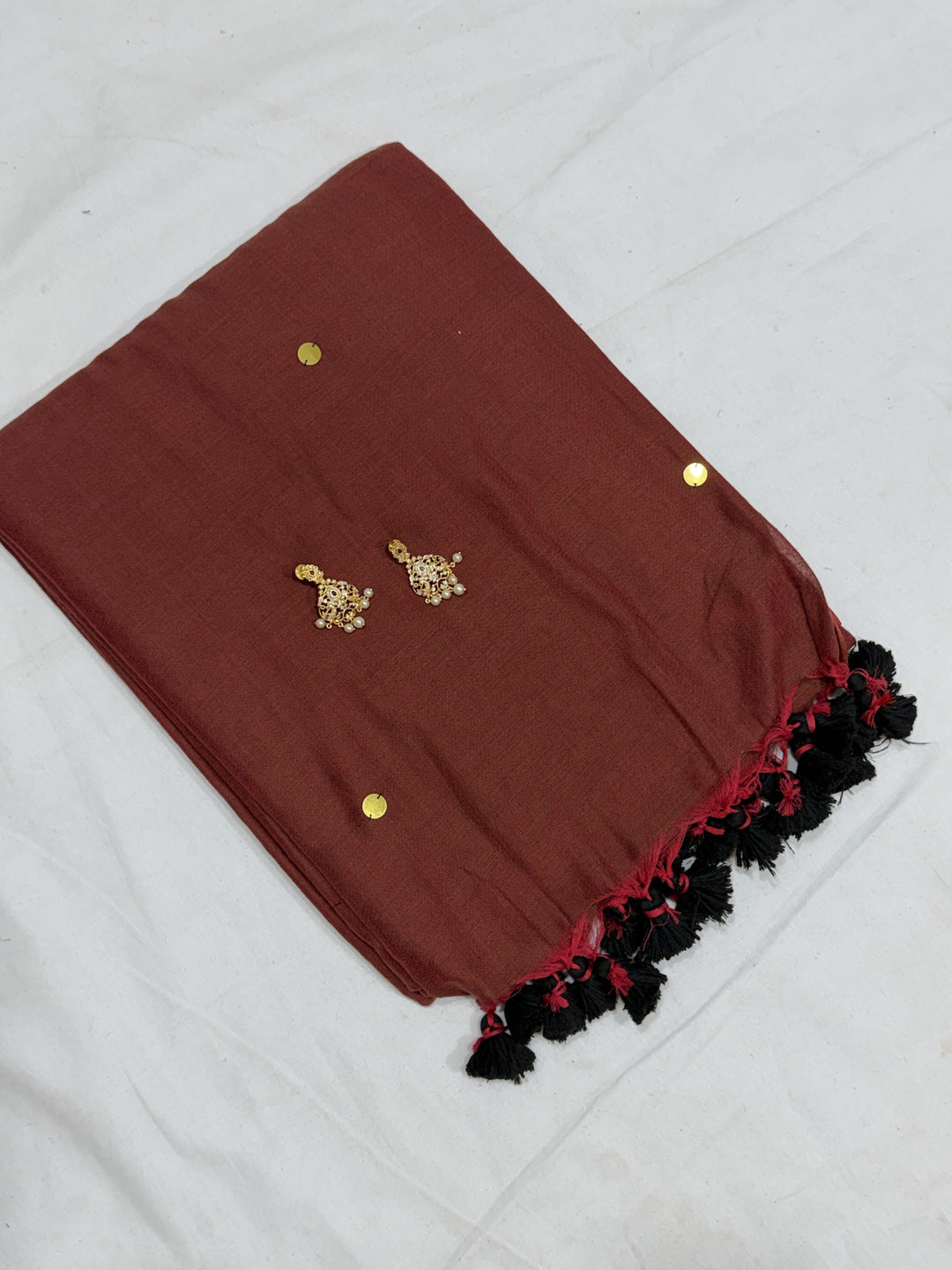 Mirror Khadi Cotton Saree (DHN-500)