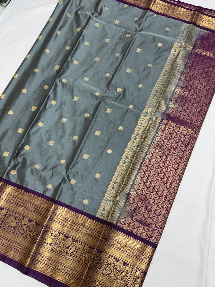 Plain Semi-Silk Gadwal Saree (DHN-252)