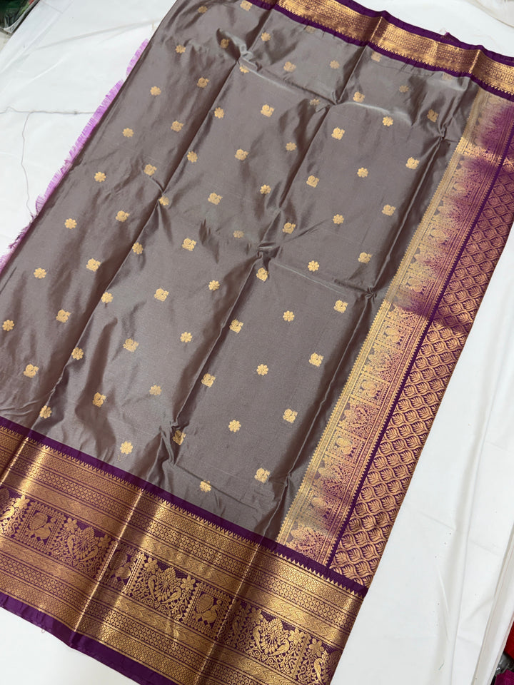 Plain Semi-Silk Gadwal Saree (DHN-252)