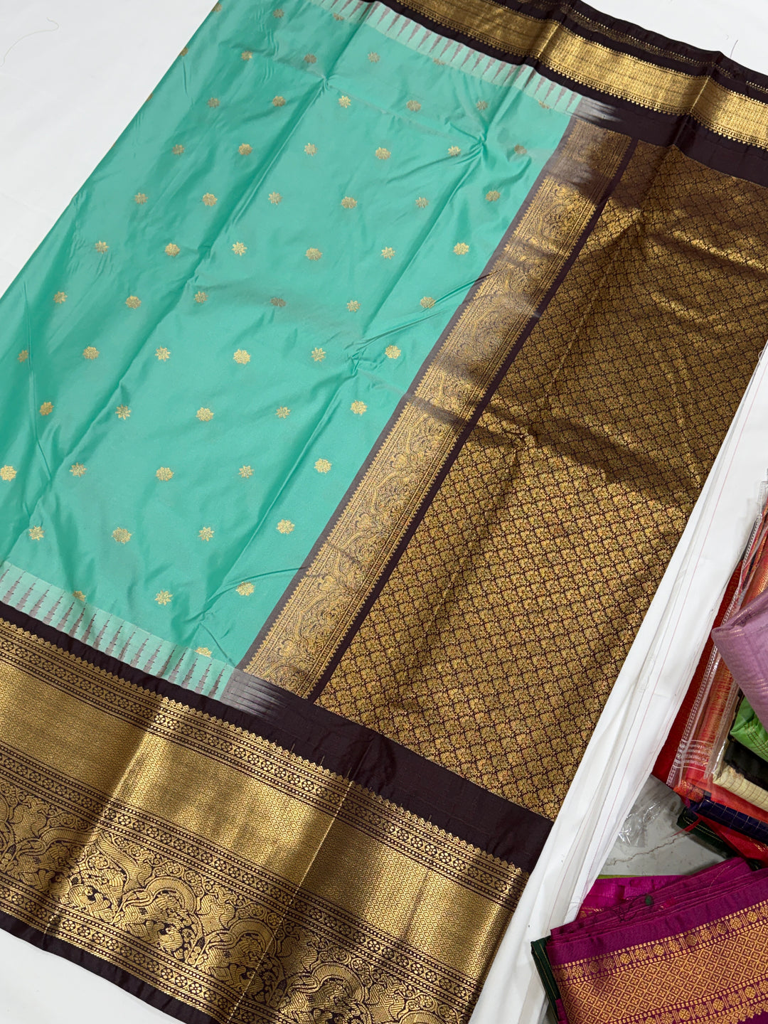 Plain Semi-Silk Gadwal Saree (DHN-254)
