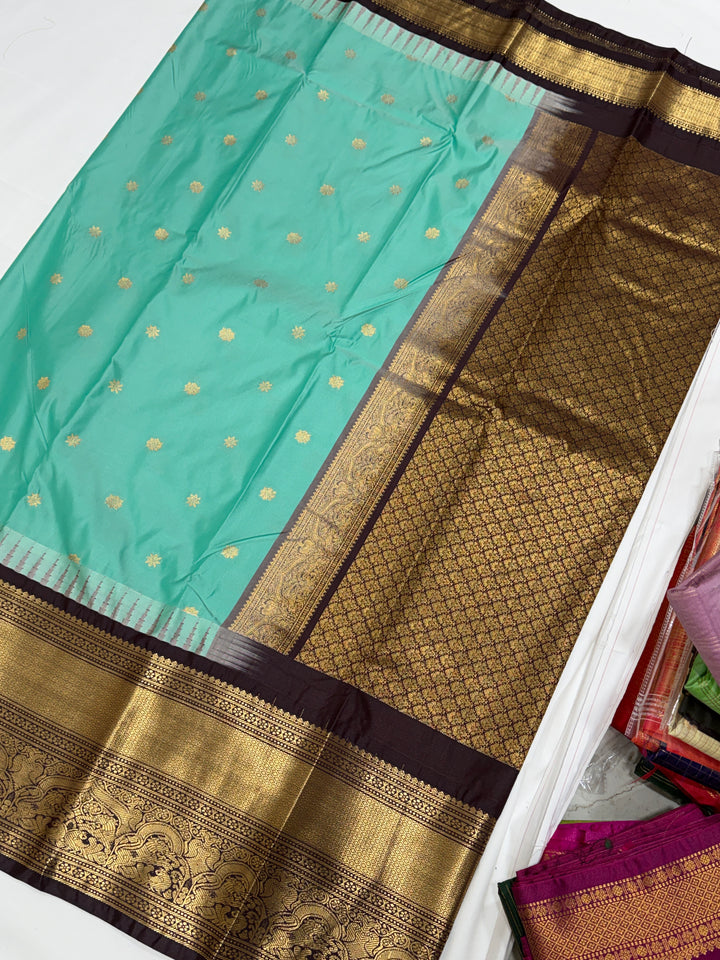 Plain Semi-Silk Gadwal Saree (DHN-254)