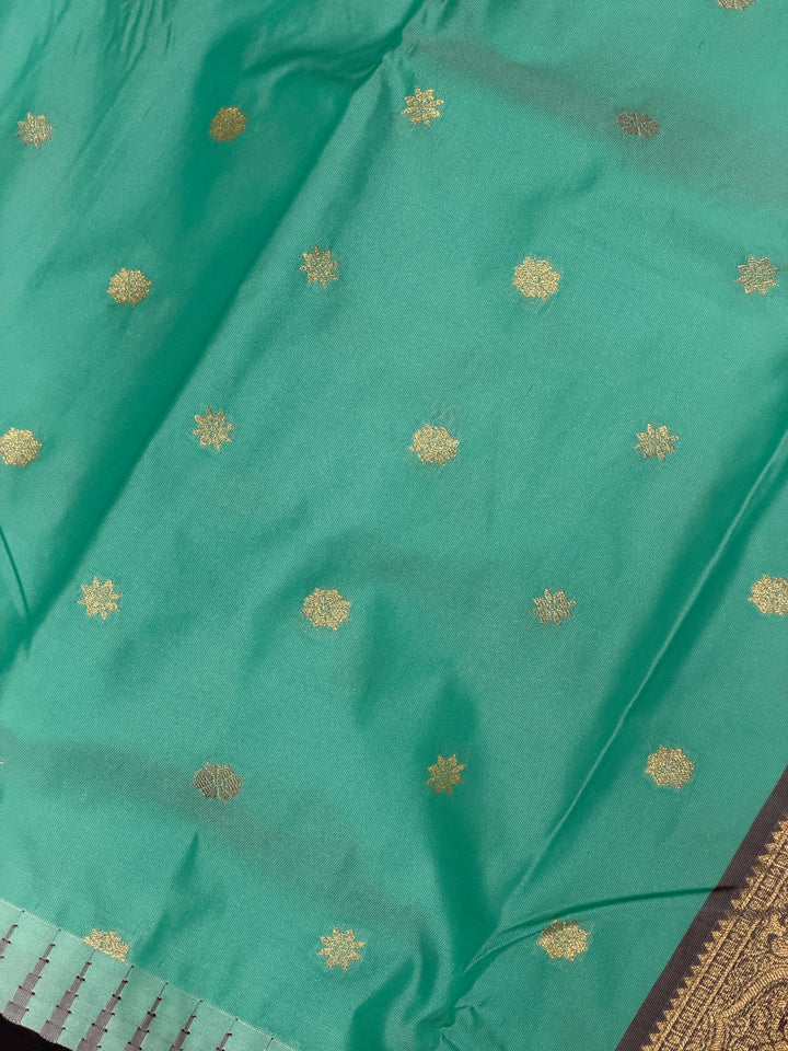 Plain Semi-Silk Gadwal Saree (DHN-254)