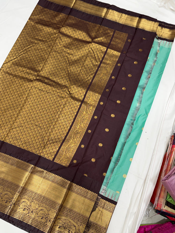 Plain Semi-Silk Gadwal Saree (DHN-254)