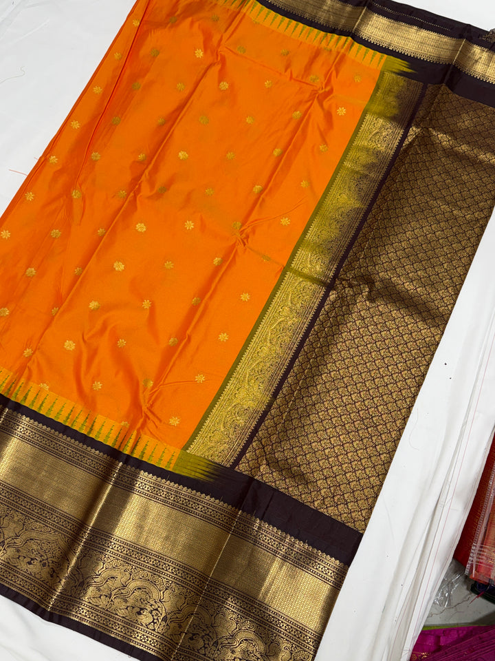 Plain Semi-Silk Gadwal Saree (DHN-254)