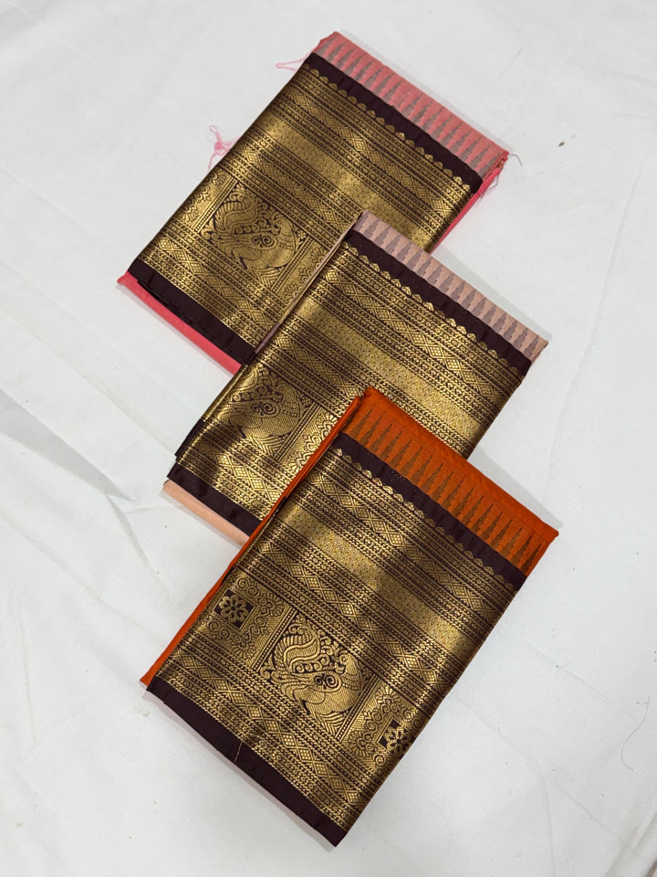Plain Semi-Silk Gadwal Saree (DHN-255)