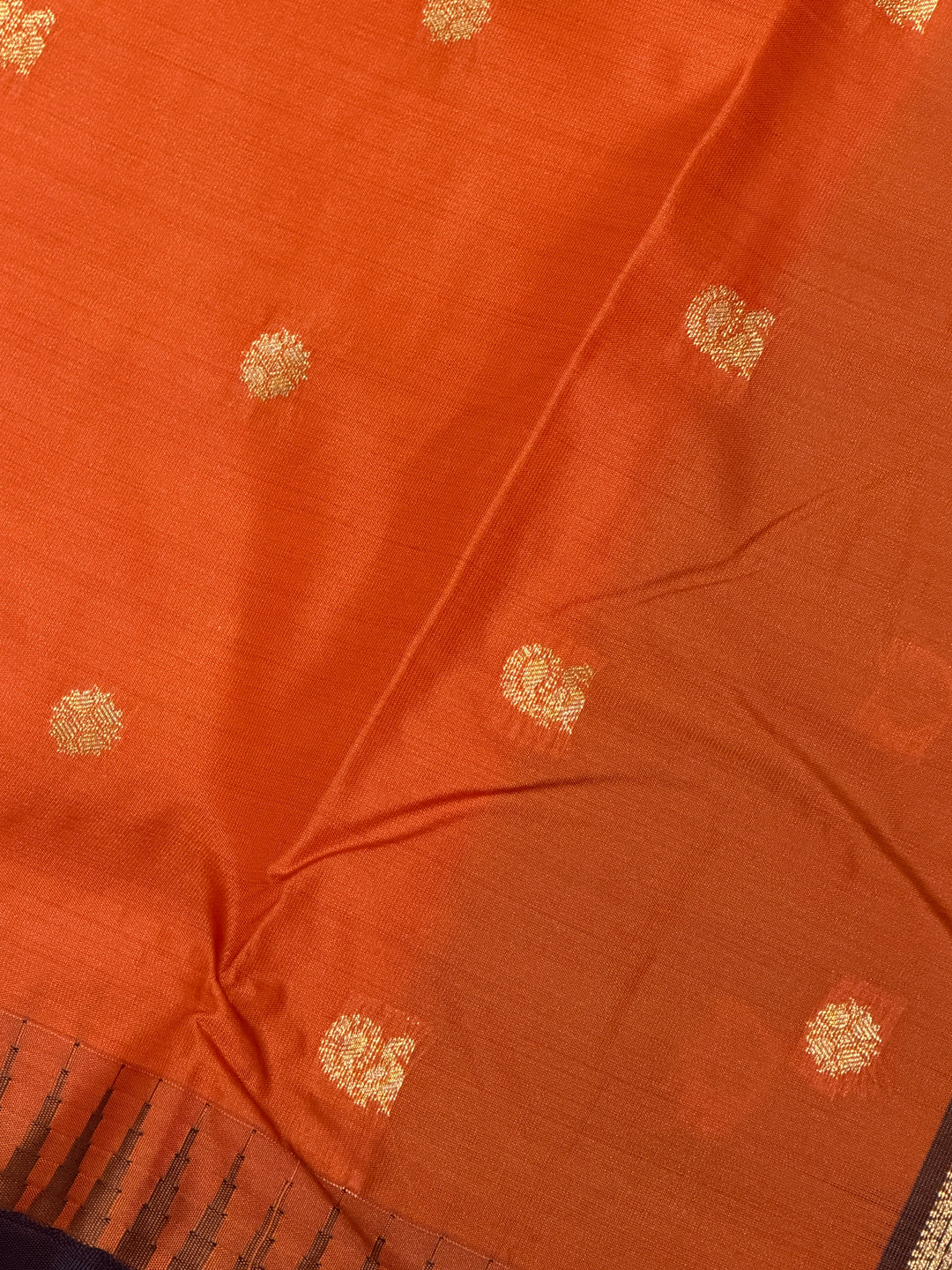 Plain Semi-Silk Gadwal Saree (DHN-255)
