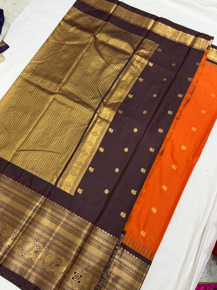 Plain Semi-Silk Gadwal Saree (DHN-255)