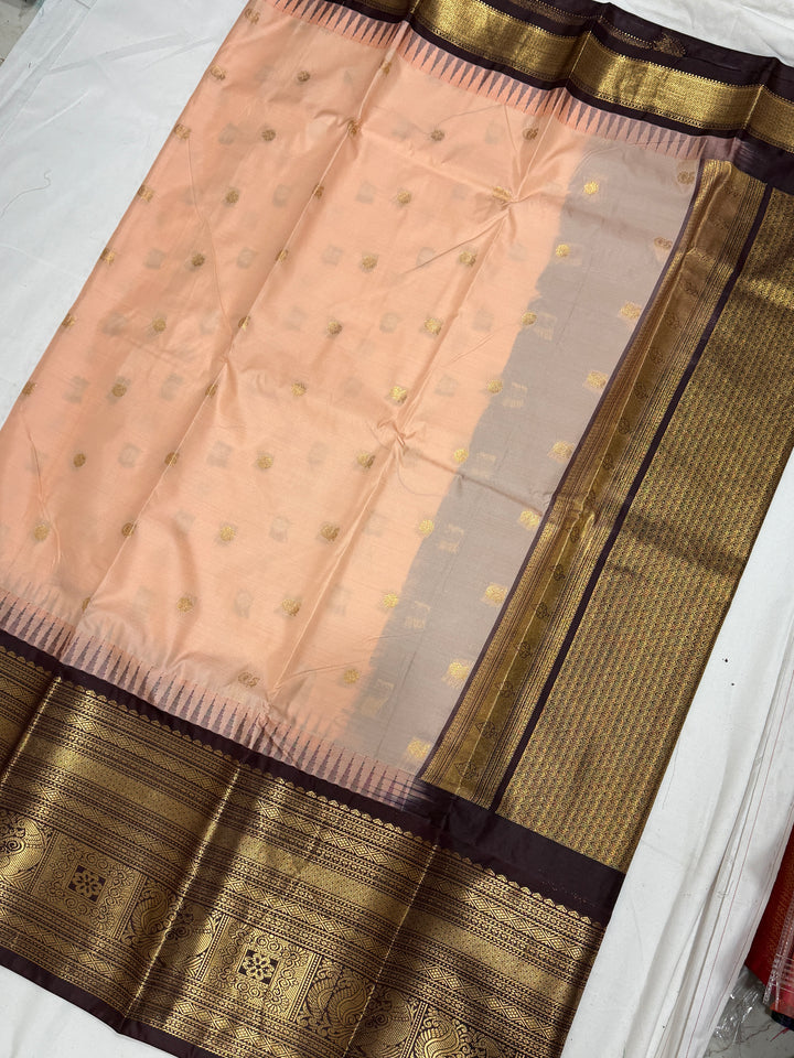 Plain Semi-Silk Gadwal Saree (DHN-255)