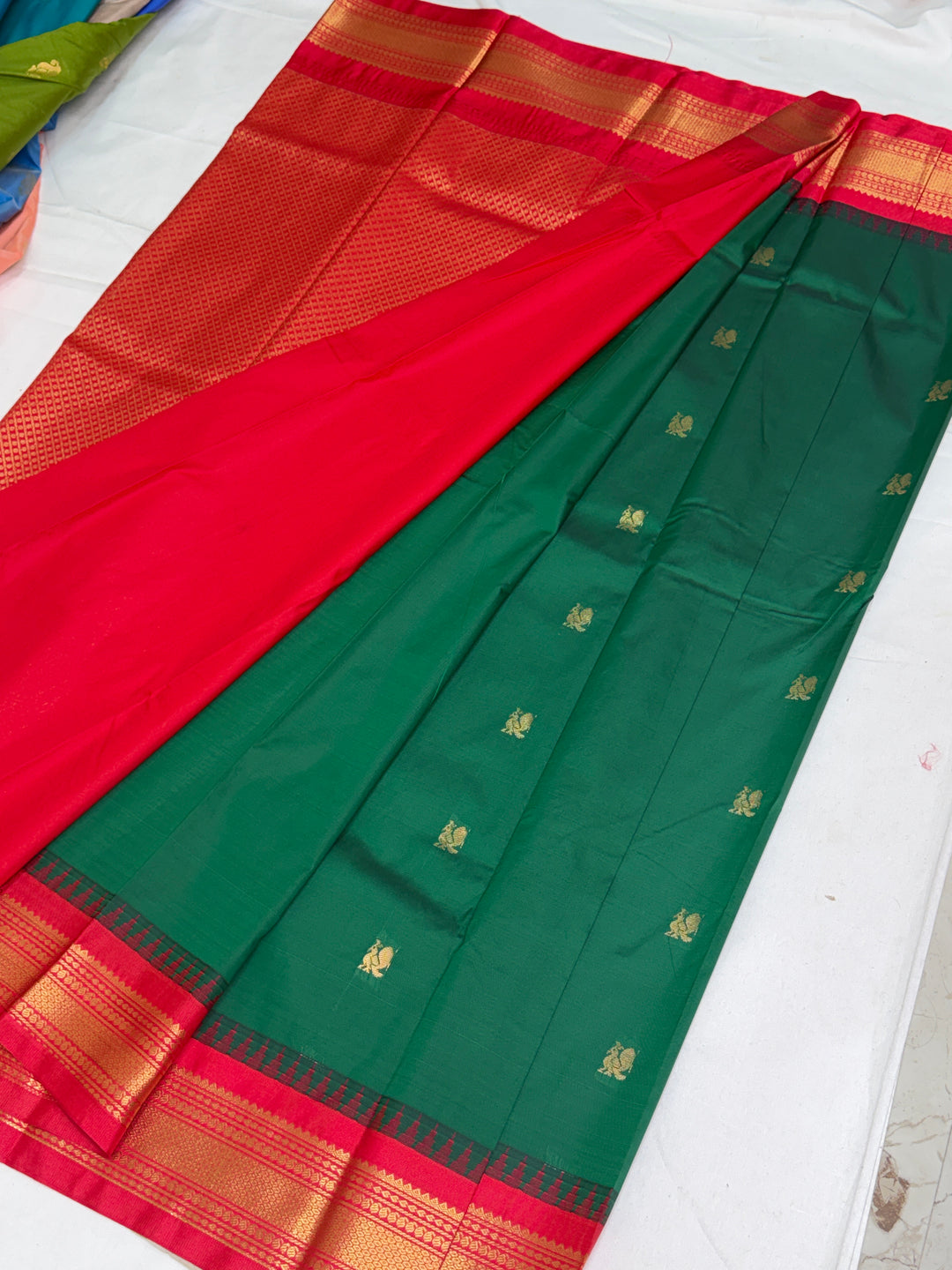 Green Semi Gadwal Saree DHN-328