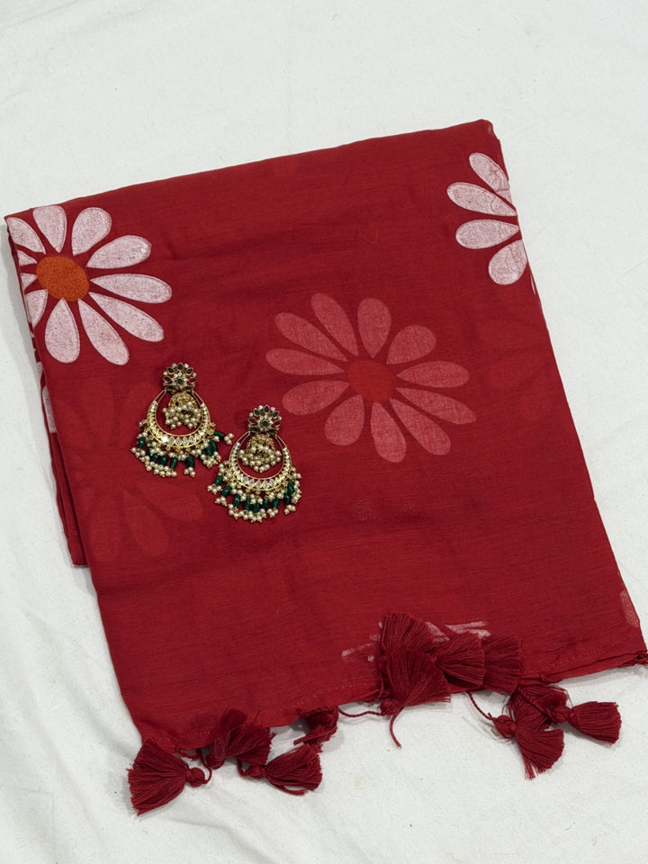 Sunflower 120 Count Mul Cotton Saree (DHN-504)