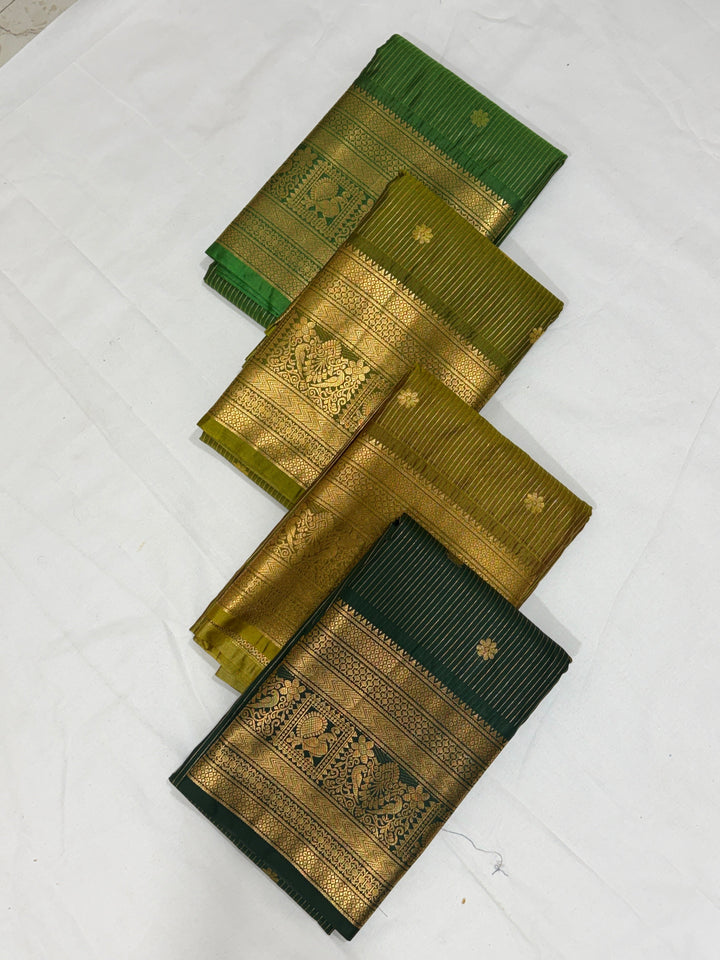 Stripes Semi-Silk Gadwal Saree (DHN-228)