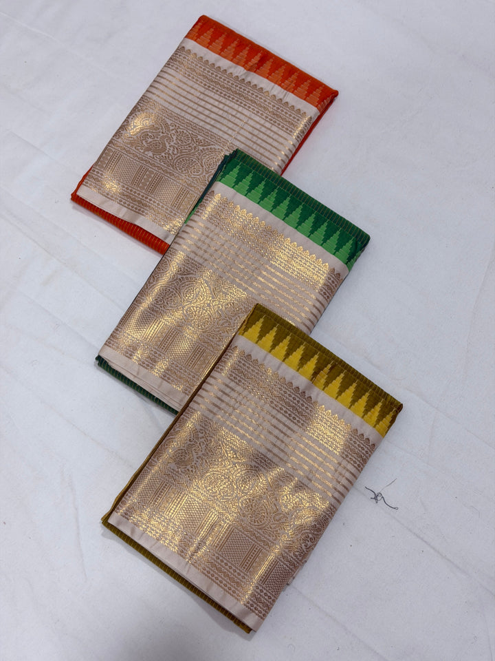 Stripes Semi-Silk Gadwal Saree (DHN-230)