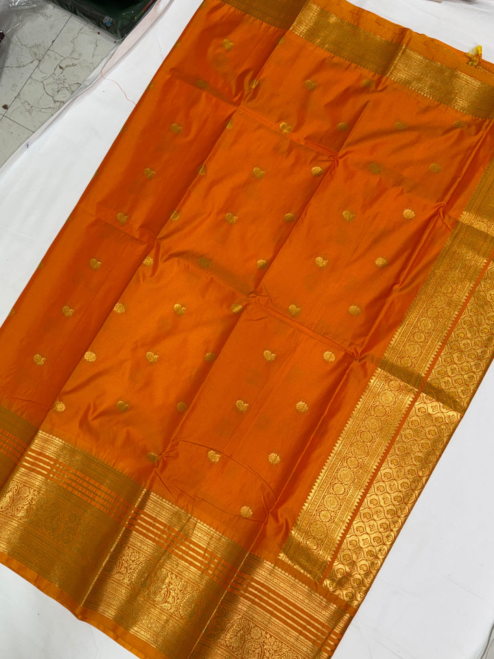 Stripes Semi-Silk Gadwal Saree (DHN-231)