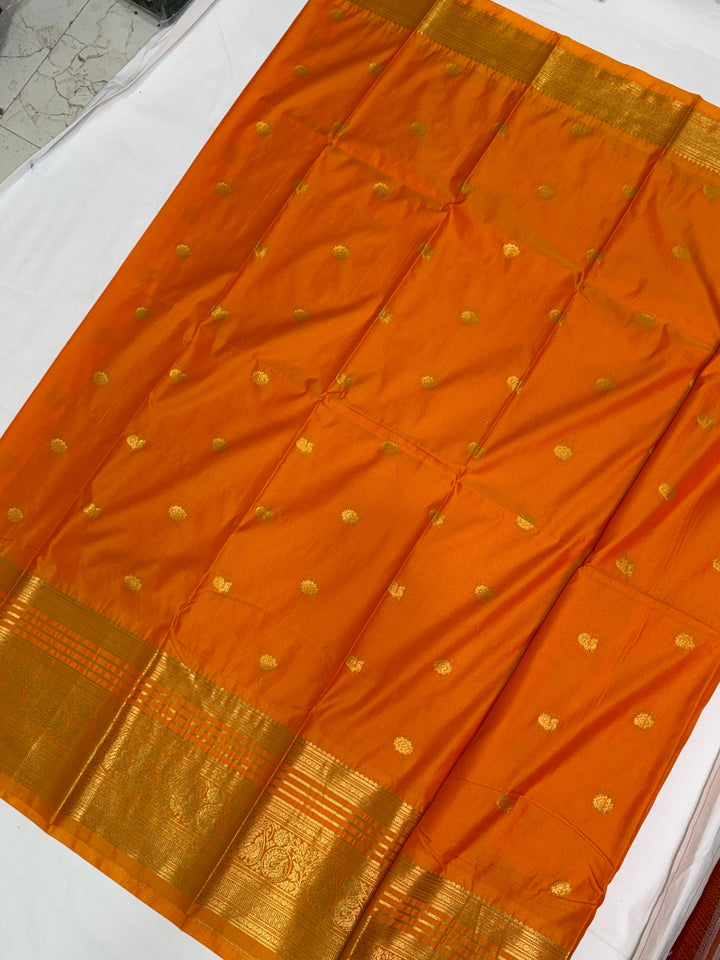 Stripes Semi-Silk Gadwal Saree (DHN-231)