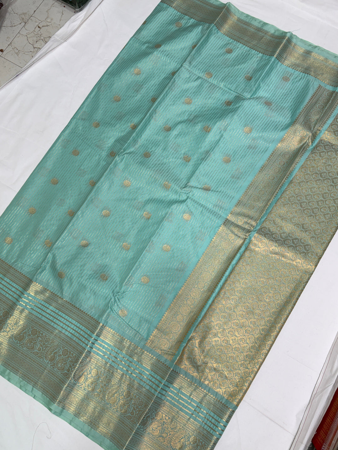 Stripes Semi-Silk Gadwal Saree (DHN-231)