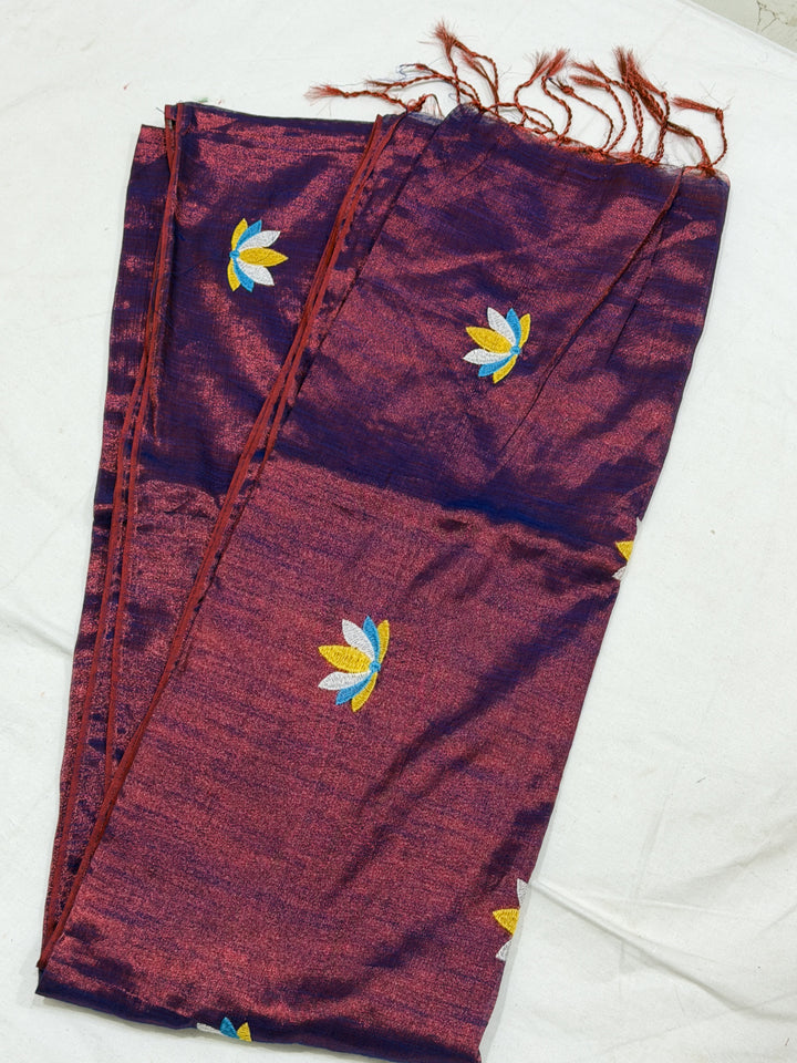 Tissue 120 Count Mul Cotton Saree (DHN-505)